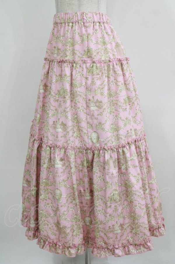 画像2: m petit by misako / NINA'S RVパニエスカート 4L ピンク/アイボリー リバーシブル H-26-01-30-015-LO-SK-NS-ZH (2)