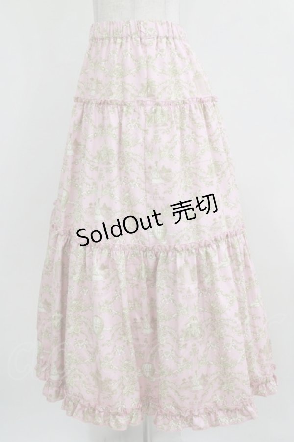 画像2: m petit by misako / NINA'S RVパニエスカート 4L ピンク/アイボリー リバーシブル H-26-01-30-015-LO-SK-NS-ZH (2)