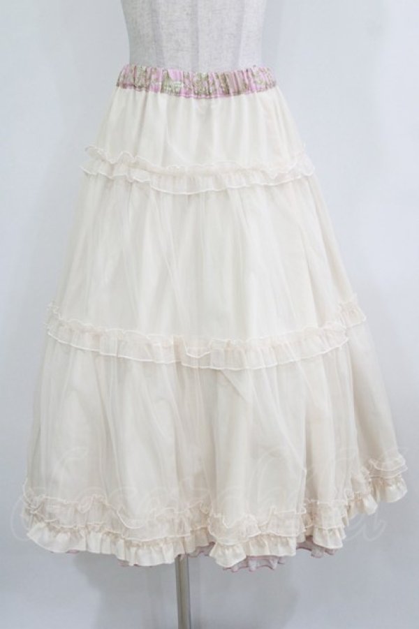 画像5: m petit by misako / NINA'S RVパニエスカート 4L ピンク/アイボリー リバーシブル H-26-01-30-015-LO-SK-NS-ZH (5)