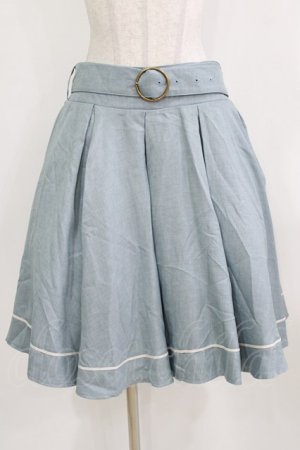 画像: Kurumi Collaboration / フレアマリンアカデミアスカート 4L サックス H-26-01-30-016-GO-SK-NS-ZH