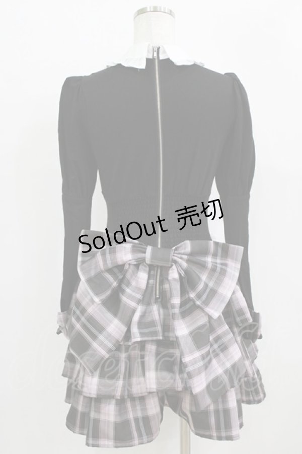画像3: Ank Rouge / ラフォーレ原宿店限定/お姫様ネクタイワンピース M ブラック/ピンク H-26-01-30-019-CA-OP-NS-ZH (3)