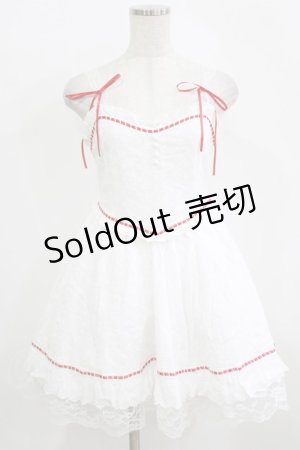 画像: Me roir / レースドーリーキャミワンピース M オフ/レッド H-26-01-30-020-GO-OP-NS-ZH