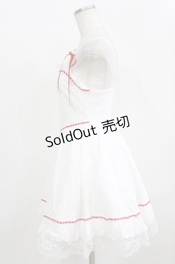 画像2: Me roir / レースドーリーキャミワンピース M オフ/レッド H-26-01-30-020-GO-OP-NS-ZH (2)