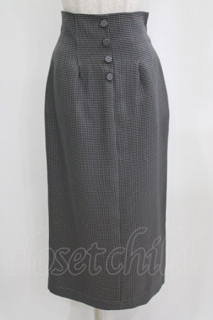 画像: an another angelus / ミニチェックハイウエストタイトスカート サイズ2 GRAY×BLACK H-26-01-30-022-CA-SK-NS-ZH