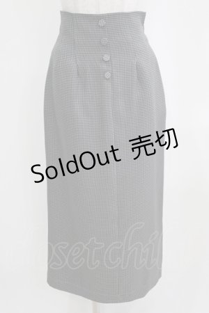 画像: an another angelus / ミニチェックハイウエストタイトスカート サイズ2 GRAY×BLACK H-26-01-30-022-CA-SK-NS-ZH