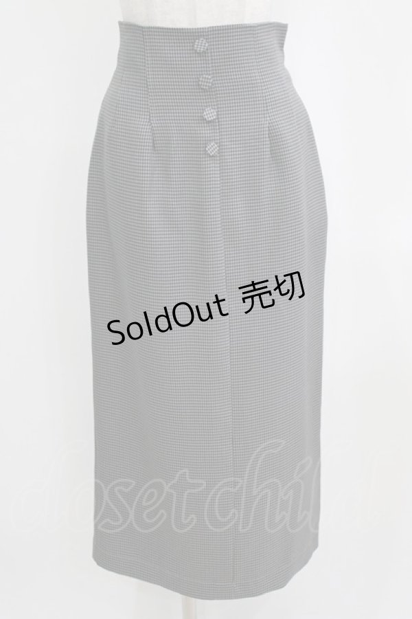 画像1: an another angelus / ミニチェックハイウエストタイトスカート サイズ2 GRAY×BLACK H-26-01-30-022-CA-SK-NS-ZH (1)