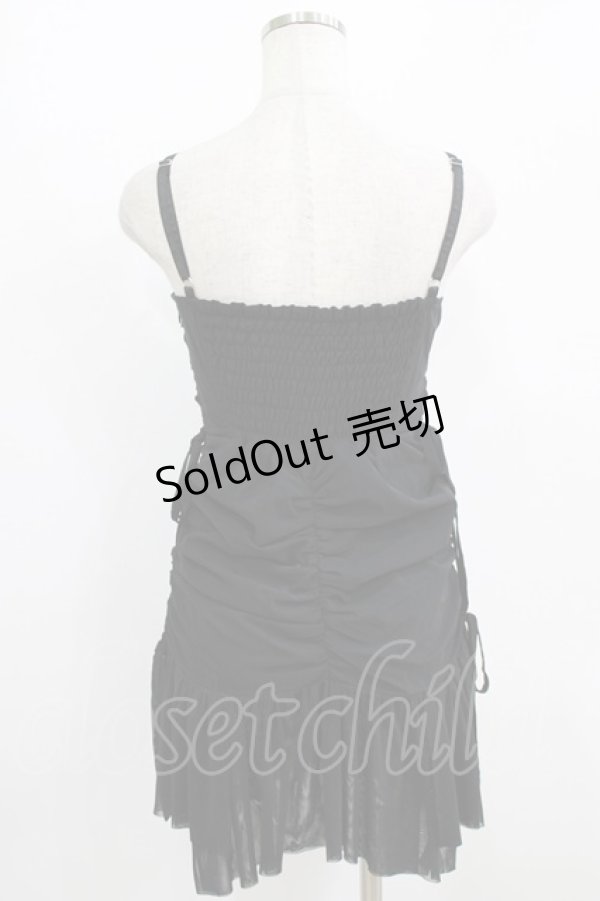 画像3: Me roir / ギャザーチュールキャミワンピース M ブラック H-26-01-30-024-GO-OP-NS-ZH (3)