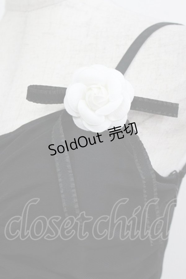 画像4: Me roir / ギャザーチュールキャミワンピース M ブラック H-26-01-30-024-GO-OP-NS-ZH (4)