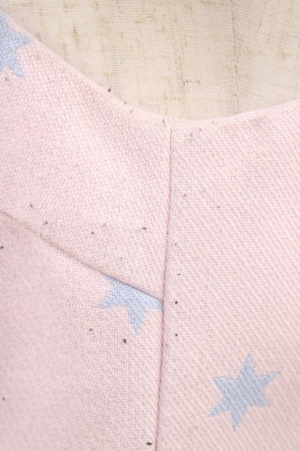 画像4: MILK / アスタリスクジャンパースカート  ベビーピンク×サックス H-26-02-01-1027-ML-OP-KB-ZH (4)