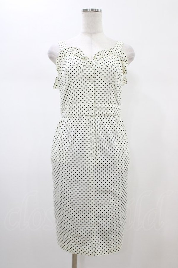 画像1: MILK / Arielジャンパースカート  オフ×ブラックドット H-26-02-01-1031-ML-OP-KB-ZH (1)