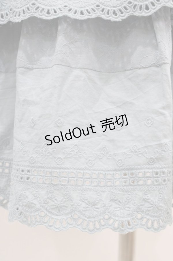 画像3: Sheglit / フラワーブーケのレーススカート  ダルブルー H-26-02-01-1034-EL-SK-KB-ZH (3)