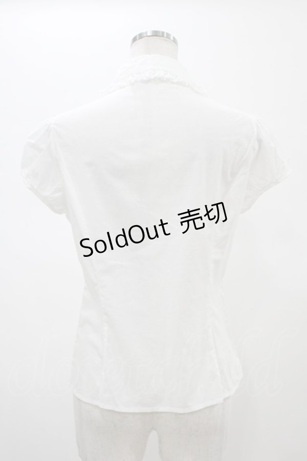 画像2: Emily Temple cute / レース切替ピンタックパフブラウス  ホワイト H-26-02-01-1041-ET-BL-KB-ZH (2)