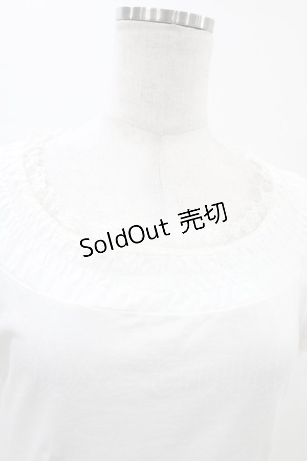 画像3: Emily Temple cute / シャーリングパフカットソー  オフホワイト H-26-02-01-1042-ET-TO-KB-ZH (3)