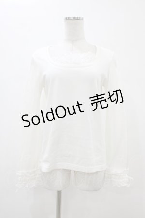 画像: Jane Marple / カットワークレースカットソー  オフホワイト H-26-02-01-1043-JM-TO-KB-ZH