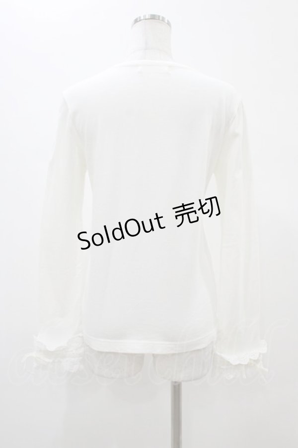 画像2: Jane Marple / カットワークレースカットソー  オフホワイト H-26-02-01-1043-JM-TO-KB-ZH (2)