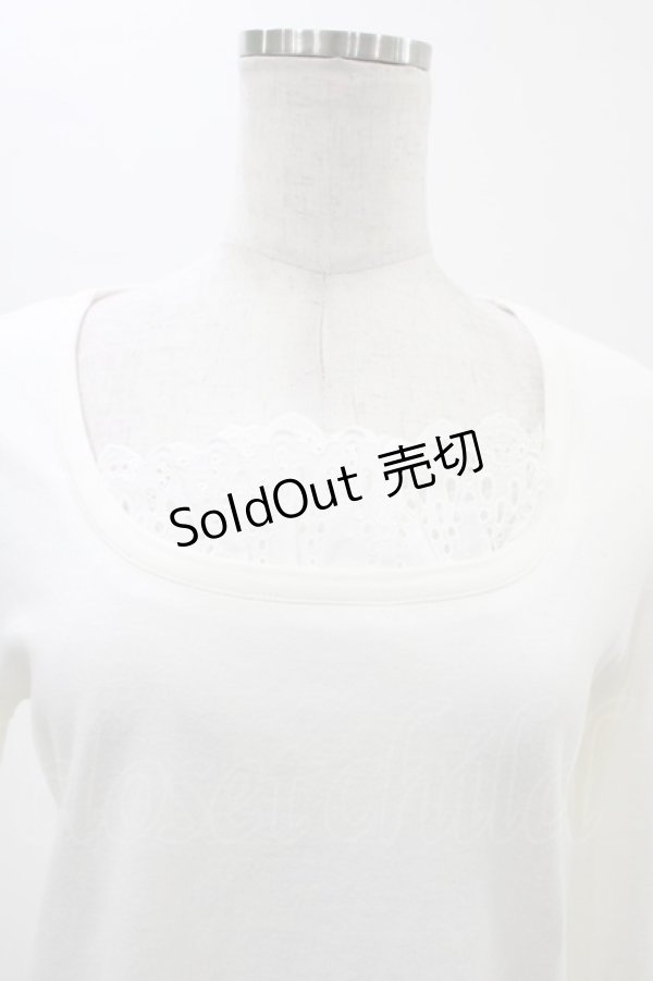 画像3: Jane Marple / カットワークレースカットソー  オフホワイト H-26-02-01-1043-JM-TO-KB-ZH (3)