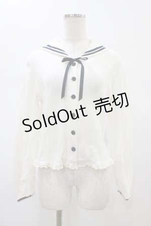 画像: Emily Temple cute / セーラーカラーカーディガン  オフホワイト H-26-02-01-1045-ET-TO-KB-ZH