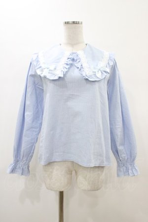 画像: Nile Perch / ギンガムチェックブラウス  サックス H-26-02-01-1048-LO-BL-KB-ZH