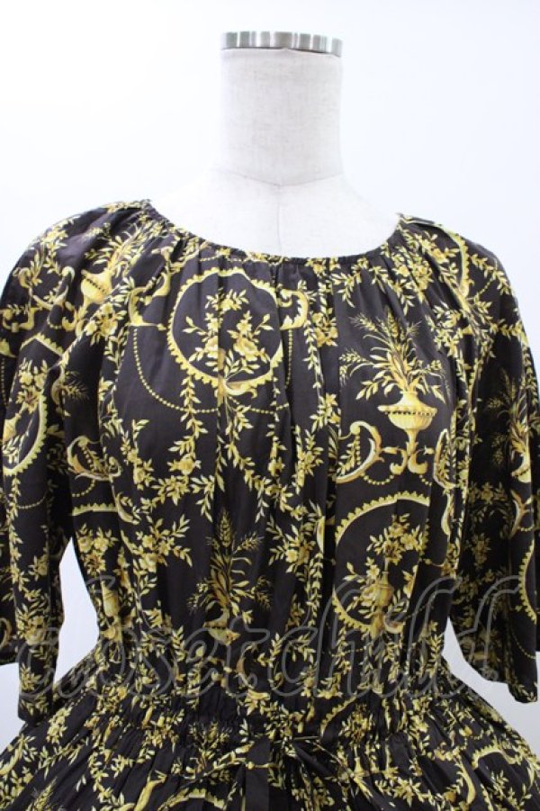 画像4: Jane Marple Dans Le Salon / Marie Antoinette drawstring sleeve dress M ブラウン H-26-02-01-1005-JM-OP-AK-ZH (4)