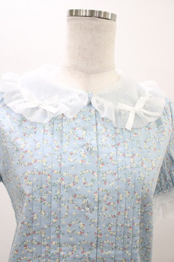 画像3: Nile Perch / 小花柄ブラウス  サックス H-26-02-01-1049-LO-BL-KB-ZH (3)