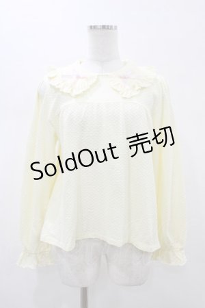 画像: Nile Perch / フリル襟カットソー  イエロー H-26-02-01-1050-LO-TO-KB-ZH