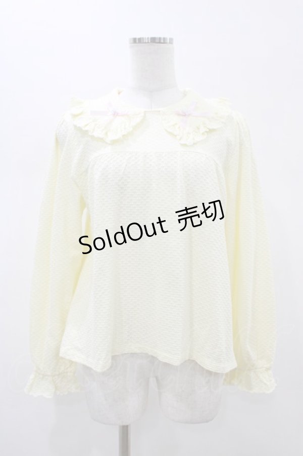 画像1: Nile Perch / フリル襟カットソー  イエロー H-26-02-01-1050-LO-TO-KB-ZH (1)