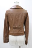 画像2: Emily Temple cute / スカラップレザージャケット  ブラウン H-26-02-01-1053-ET-JA-KB-ZH (2)