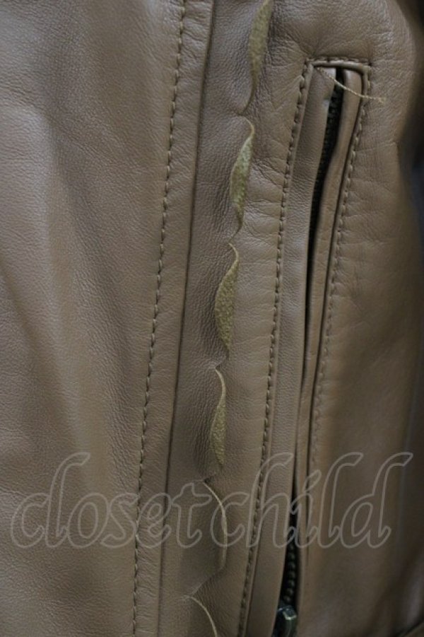 画像3: Emily Temple cute / スカラップレザージャケット  ブラウン H-26-02-01-1053-ET-JA-KB-ZH (3)