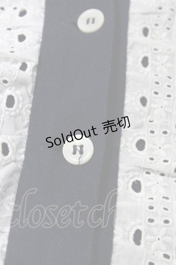 画像4: Jane Marple / レース付ポロトップス  ネイビー H-26-02-01-1054-JM-TO-KB-ZH (4)