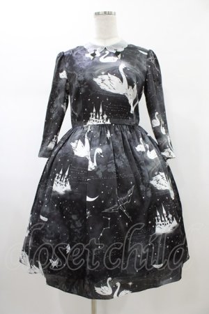 画像: MILK / スワンレイクドレス  ブラック×ホワイトスワン H-26-02-01-1008-ML-OP-KB-ZH