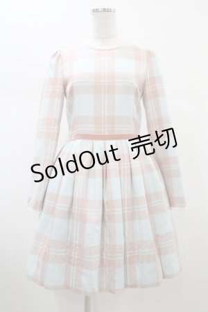 画像: MILK / graceチェックドレス  ミント×シェル H-26-02-01-1009-ML-OP-KB-ZH