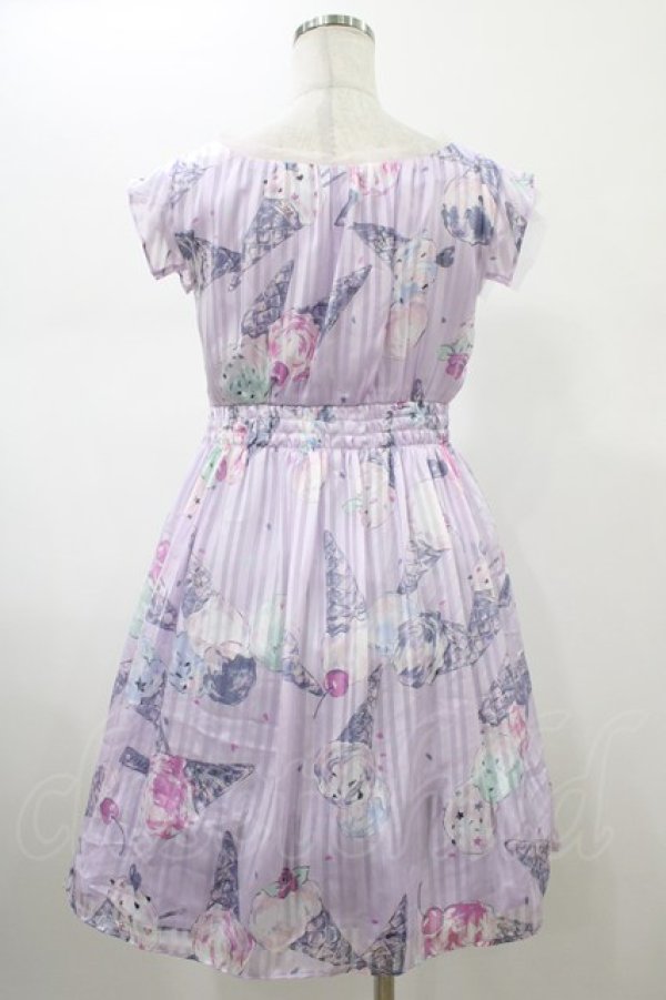 画像2: MILK / ICE CREAMミューズドレス  プラムラベンダープリント H-26-02-01-1010-ML-OP-KB-ZH (2)