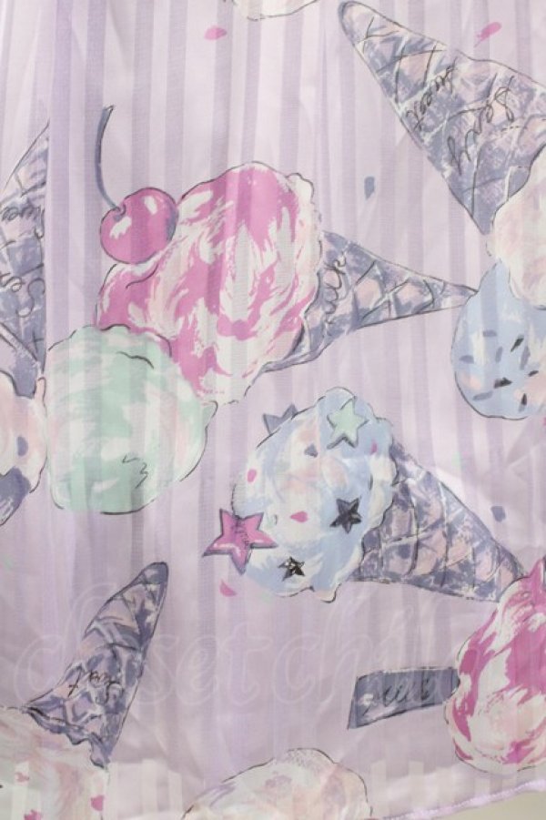 画像3: MILK / ICE CREAMミューズドレス  プラムラベンダープリント H-26-02-01-1010-ML-OP-KB-ZH (3)