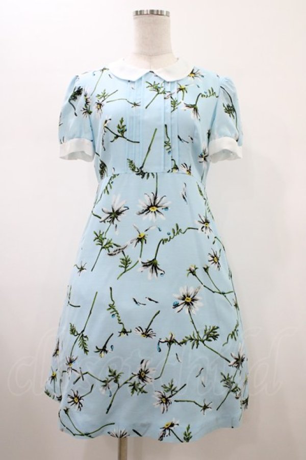 画像1: MILK / マーガレットブロッサムワンピース  サックスベース H-26-02-01-1011-ML-OP-KB-ZH (1)