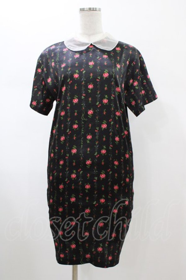 画像1: MILK / ローズガーランドワンピース  ブラックフラワー H-26-02-01-1014-ML-OP-KB-ZH (1)