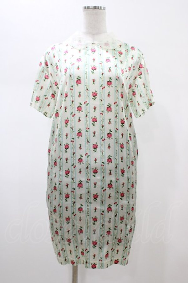 画像1: MILK / ローズガーランドワンピース  ミントブルーウォールペーパー H-26-02-01-1015-ML-OP-KB-ZH (1)