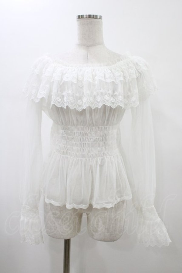 画像1: abilletage / チュールドレストップス  ホワイト H-26-02-01-1003-GO-TO-KB-ZH (1)