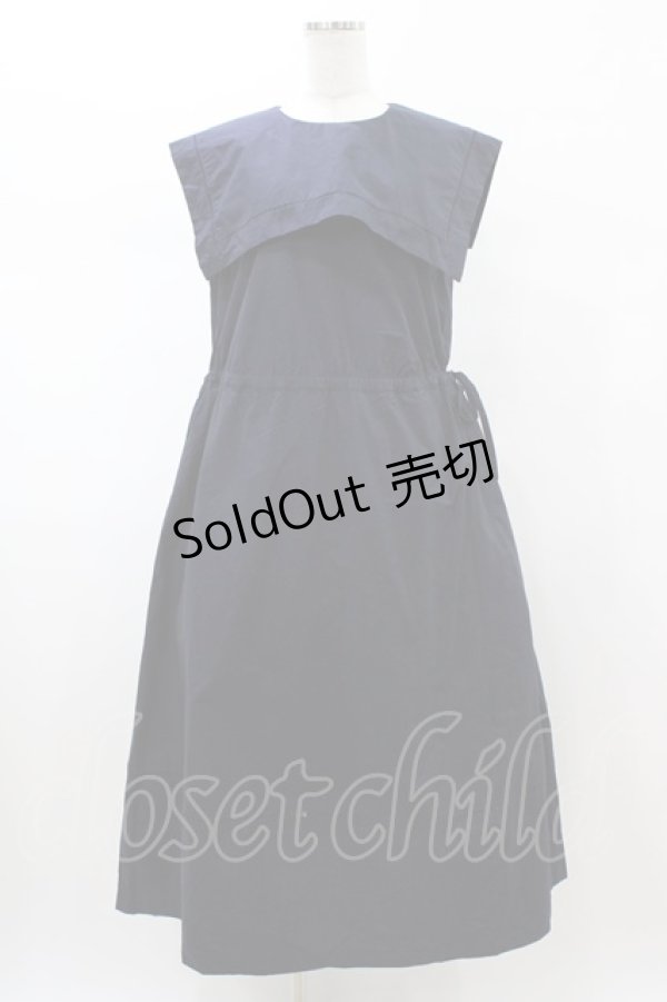 画像1: Jane Marple Dans Le Salon / ヴィンテージマリンカラードレス M ネイビー H-26-02-01-1016-JM-OP-KB-ZH (1)