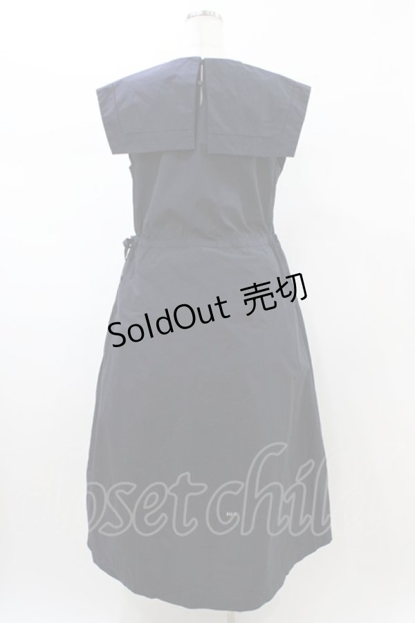 画像2: Jane Marple Dans Le Salon / ヴィンテージマリンカラードレス M ネイビー H-26-02-01-1016-JM-OP-KB-ZH (2)