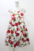 画像1: MILK / タランチェリースリップドレス  ホワイト×レッドチェリー H-26-02-01-1019-ML-OP-KB-ZH (1)