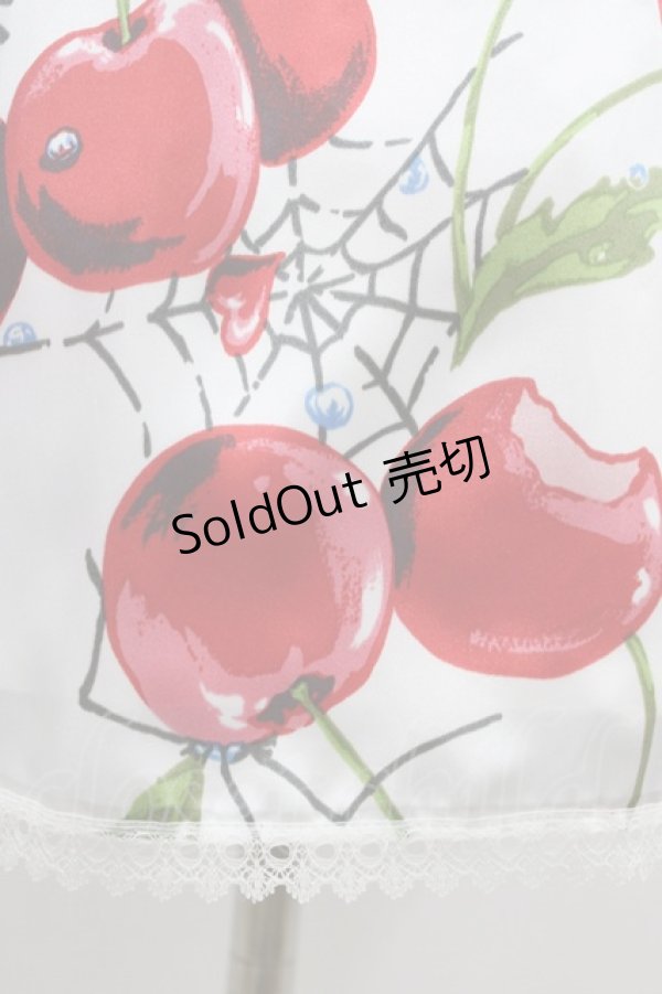 画像3: MILK / タランチェリースリップドレス  ホワイト×レッドチェリー H-26-02-01-1019-ML-OP-KB-ZH (3)