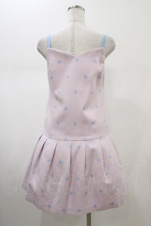 画像2: MILK / アスタリスクジャンパースカート  ベビーピンク×サックス H-26-02-01-1027-ML-OP-KB-ZH (2)