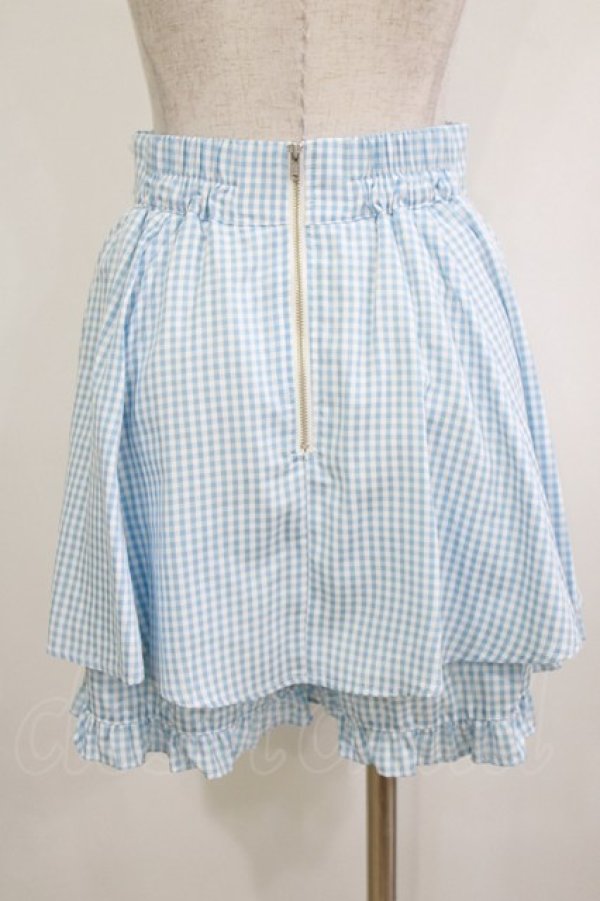 画像3: Ank Rouge / はしごリボンフレアスカパン M サックス H-26-02-02-027-CA-SK-NS-ZH (3)