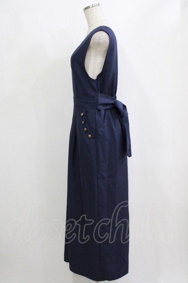 画像2: axes femme / バックリボンコンビネゾン Free ネイビー H-26-02-02-028-AX-OP-NS-ZH (2)