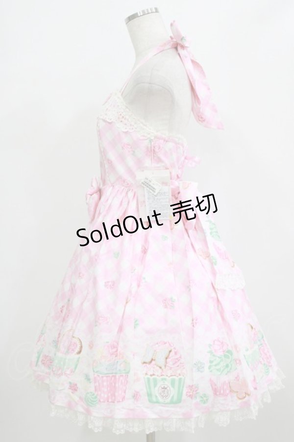 画像2: Angelic Pretty / Sugar Fairy Cakeホルターネックジャンパースカート Free ピンク H-26-02-02-003-AP-OP-NS-ZH (2)