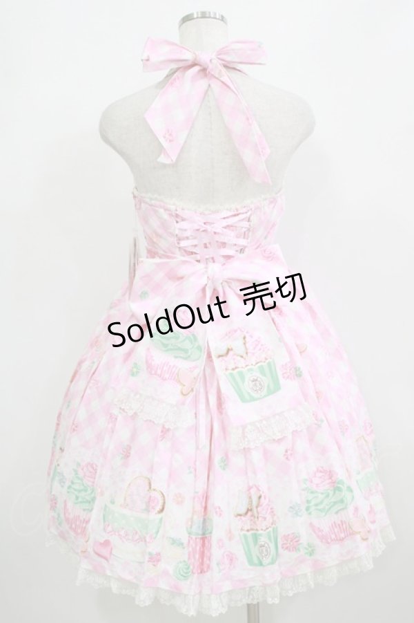 画像3: Angelic Pretty / Sugar Fairy Cakeホルターネックジャンパースカート Free ピンク H-26-02-02-003-AP-OP-NS-ZH (3)
