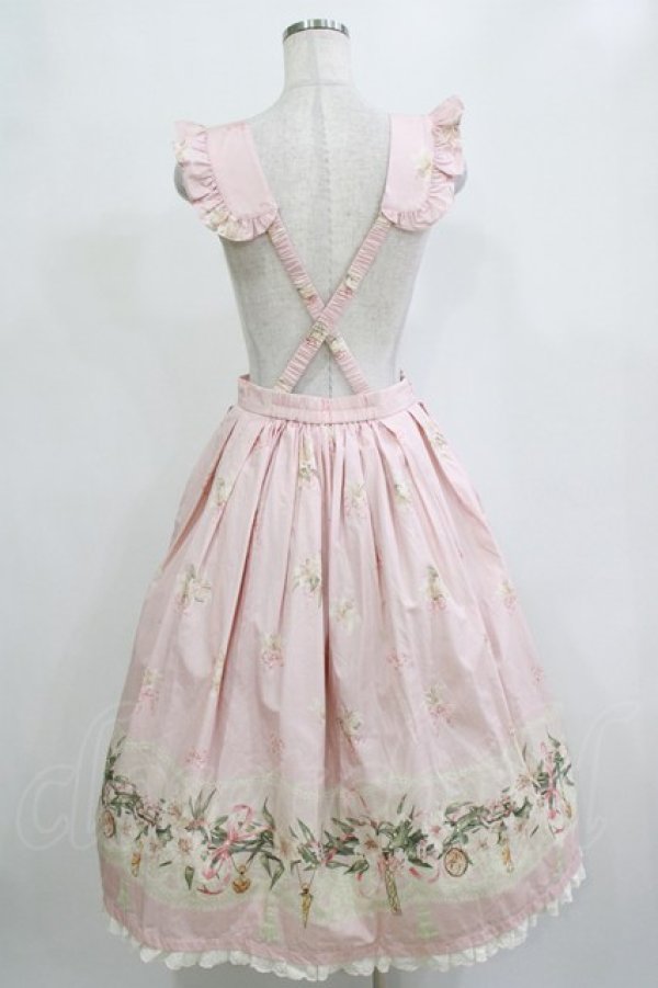画像3: Whital Alley（海外ロリータブランド） / 百合假日エプロンスカート M ピンク H-26-02-02-038-EL-SK-NS-ZH (3)