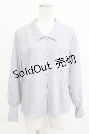 画像: an another angelus / パール釦Vネックシャツ Free BLUE GRAY H-26-02-02-043-CA-BL-NS-ZH