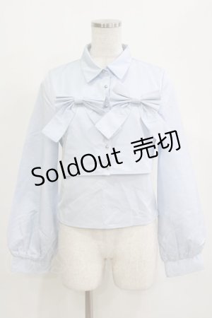 画像: Bubbles / ツインリボンブラウス Free ブルー H-26-02-02-044-CA-BL-NS-ZH