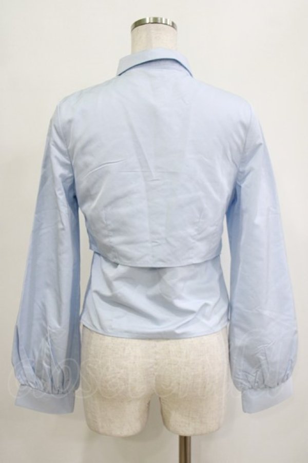 画像3: Bubbles / ツインリボンブラウス Free ブルー H-26-02-02-044-CA-BL-NS-ZH (3)